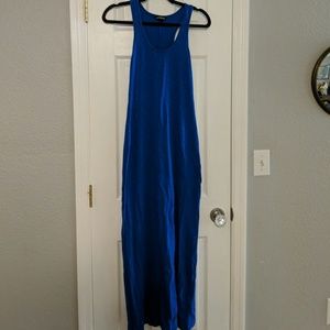 Long royal blue Express maxi dress XS with slit